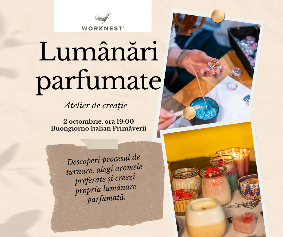Atelier Lumanari 02102025 Atelier de turnat lumânări parfumate - 2 octombrie 2025, ora 19:00 - Image 1